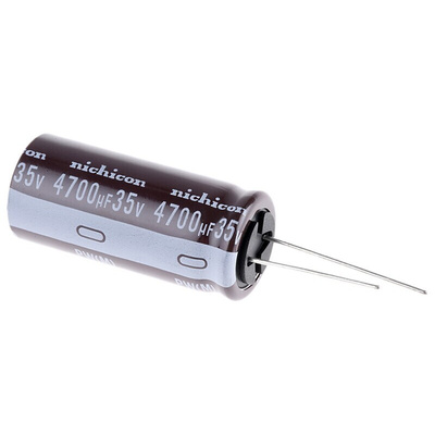 Nichicon 4700μF Aluminium Electrolytic Capacitor 35V dc, Radial, Through Hole - UPW1V472MHD
