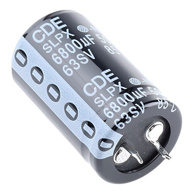 Cornell-Dubilier 6800μF Aluminium Electrolytic Capacitor 50V dc, Snap-In - SLPX682M050C7P3