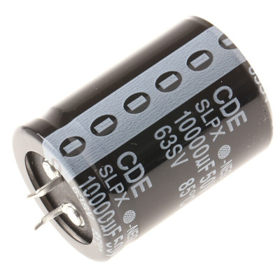 Cornell-Dubilier 10000μF Aluminium Electrolytic Capacitor 50V dc, Snap-In - SLPX103M050E7P3