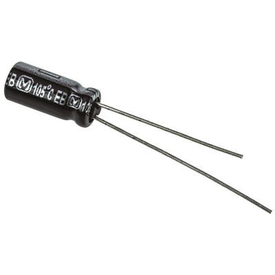 Panasonic 10μF Aluminium Electrolytic Capacitor 50V dc, Radial, Through Hole - EEUEB1H100S