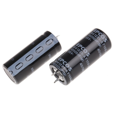 Epcos 10000μF Aluminium Electrolytic Capacitor 35V dc, Snap-In - B41231A7109M000