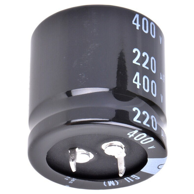 Nichicon 220μF Aluminium Electrolytic Capacitor 400V dc, Snap-In - LGU2G221MELB