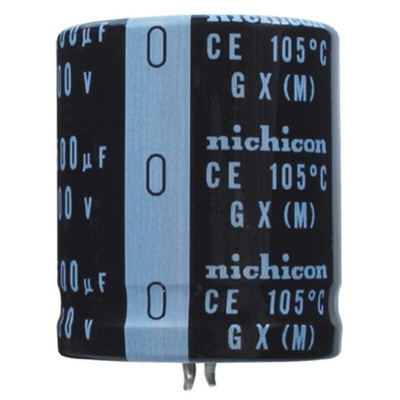 Nichicon 390μF Aluminium Electrolytic Capacitor 400V dc, Snap-In - LGX2G391MELB40