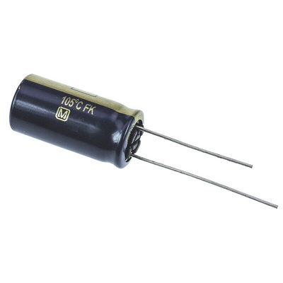 Panasonic 2200μF Aluminium Electrolytic Capacitor 6.3V dc, Radial, Through Hole - EEUFK0J222
