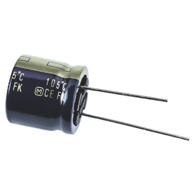 Panasonic 1000μF Aluminium Electrolytic Capacitor 35V dc, Radial, Through Hole - EEUFK1V102S