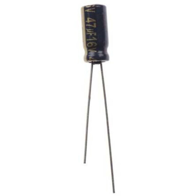 Panasonic 47μF Aluminium Electrolytic Capacitor 16V dc, Radial, Through Hole - EEUFC1C470