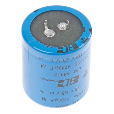 Vishay 4700μF Aluminium Electrolytic Capacitor 63V dc, Snap-In - MAL205858472E3