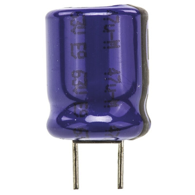 Vishay 47μF Aluminium Electrolytic Capacitor 63V dc, Radial, Through Hole - MAL213668479E3
