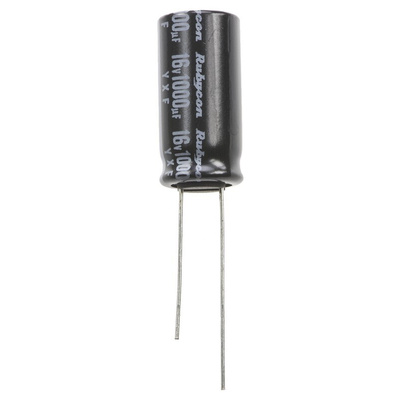 Rubycon 1000μF Aluminium Electrolytic Capacitor 16V dc, Radial, Through Hole - 16YXF1000M10X20