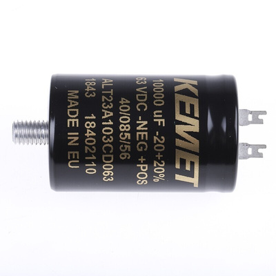 KEMET 10000μF Aluminium Electrolytic Capacitor 63V dc, Stud Mount - ALT23A103CD063