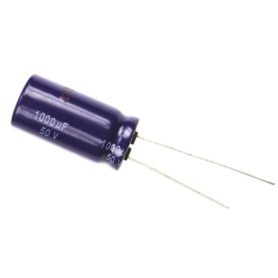 Panasonic 1000μF Aluminium Electrolytic Capacitor 50V dc, Radial, Through Hole - ECA1HM102
