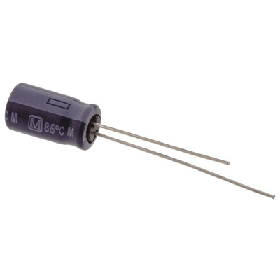 Panasonic 47μF Aluminium Electrolytic Capacitor 63V dc, Radial, Through Hole - ECA1JM470