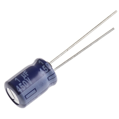 Panasonic 1μF Aluminium Electrolytic Capacitor 450V dc, Radial, Through Hole - ECA2WM010