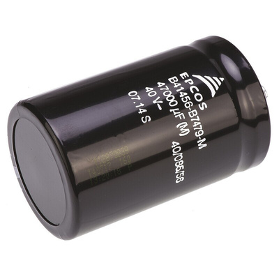 EPCOS 47000μF Aluminium Electrolytic Capacitor 40V dc, Screw Terminal - B41456B7479M000