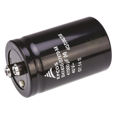 EPCOS 47000μF Aluminium Electrolytic Capacitor 40V dc, Screw Terminal - B41456B7479M000