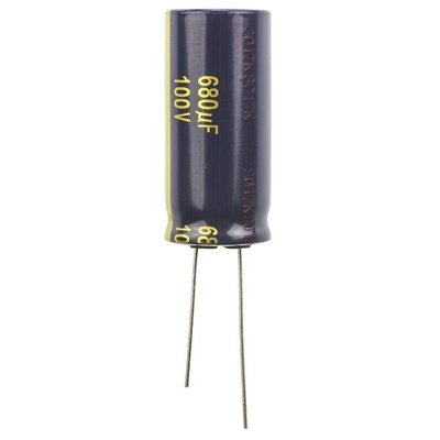 Panasonic 680μF Aluminium Electrolytic Capacitor 100V dc, Radial, Through Hole - EEUFC2A681