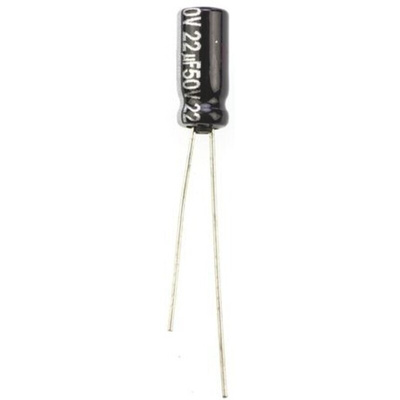 Panasonic 22μF Aluminium Electrolytic Capacitor 50V dc, Radial, Through Hole - ECA1HHG220