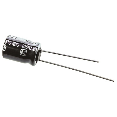 Panasonic 100μF Aluminium Electrolytic Capacitor 50V dc, Radial, Through Hole - ECA1HHG101