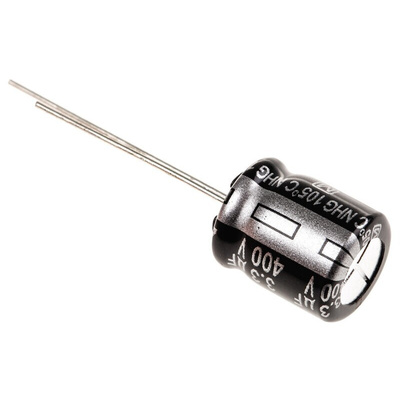 Panasonic 3.3μF Aluminium Electrolytic Capacitor 400V dc, Radial, Through Hole - ECA2GHG3R3