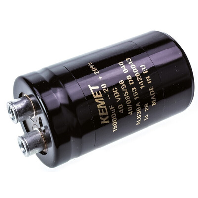 KEMET 15000μF Aluminium Electrolytic Capacitor 40V dc, Screw Terminal - ALS30A153DB040