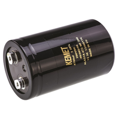KEMET 4700μF Aluminium Electrolytic Capacitor 200V dc, Screw Terminal - ALS31A472MF200