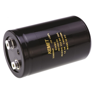 KEMET 33000μF Aluminium Electrolytic Capacitor 63V dc, Screw Terminal - ALS40A333MF063