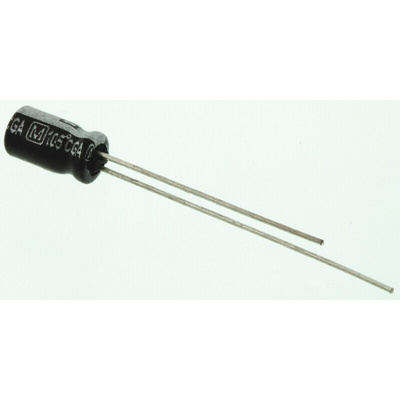 Panasonic 10μF Aluminium Electrolytic Capacitor 16V dc, Radial, Through Hole - EEAGA1C100