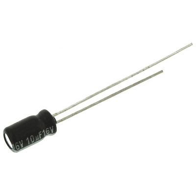 Panasonic 10μF Aluminium Electrolytic Capacitor 16V dc, Radial, Through Hole - EEAGA1C100