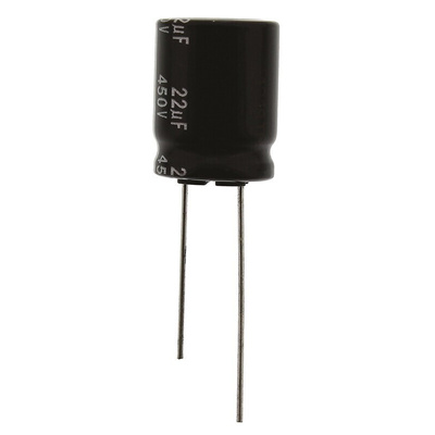 Panasonic 22μF Aluminium Electrolytic Capacitor 450V dc, Radial, Through Hole - EEUED2W220S