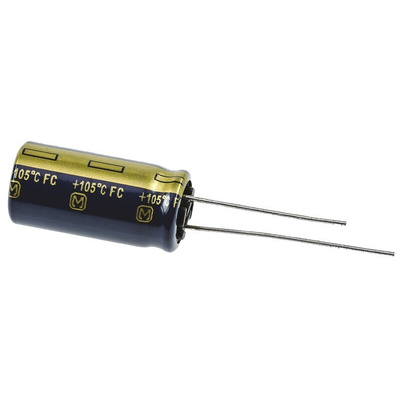 Panasonic 1500μF Aluminium Electrolytic Capacitor 6.3V dc, Radial, Through Hole - EEUFC0J152