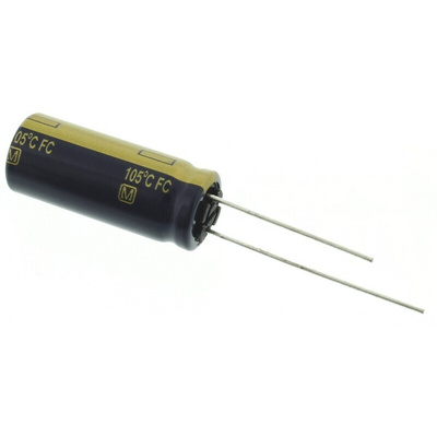 Panasonic 1500μF Aluminium Electrolytic Capacitor 10V dc, Radial, Through Hole - EEUFC1A152