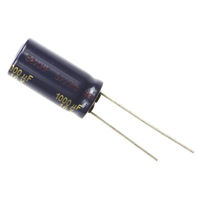Panasonic 1000μF Aluminium Electrolytic Capacitor 16V dc, Radial, Through Hole - EEUFC1C102S