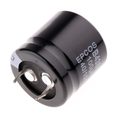Epcos 100μF Electrolytic Capacitor 400V dc, Snap-In - B43504B9107M