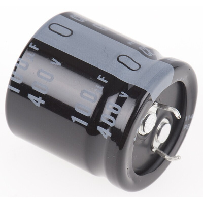 Nichicon 100μF Aluminium Electrolytic Capacitor 400V dc, Snap-In - LGU2G101MELA