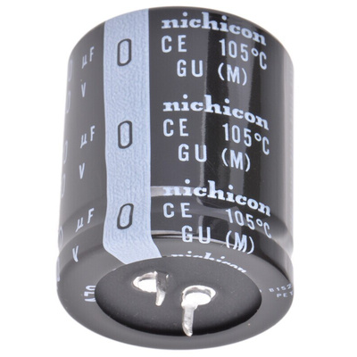 Nichicon 470μF Aluminium Electrolytic Capacitor 400V dc, Snap-In - LGU2G471MELC