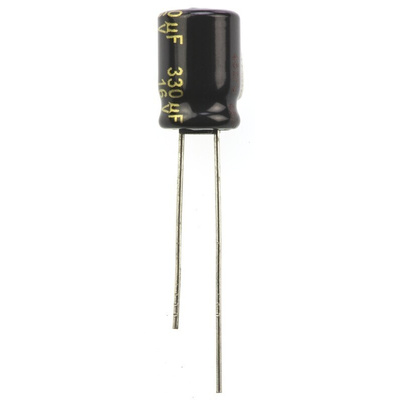 Panasonic 330μF Aluminium Electrolytic Capacitor 16V dc, Radial, Through Hole - EEUFM1C331