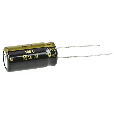 Panasonic 1500μF Aluminium Electrolytic Capacitor 25V dc, Radial, Through Hole - EEUFM1E152