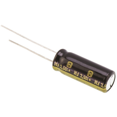 Panasonic 470μF Aluminium Electrolytic Capacitor 25V dc, Radial, Through Hole - EEUFM1E471L