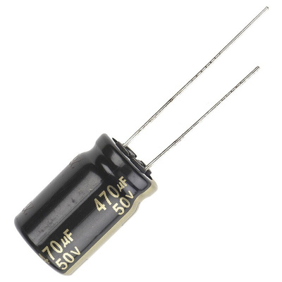 Panasonic 470μF Aluminium Electrolytic Capacitor 50V dc, Radial, Through Hole - EEUFM1H471