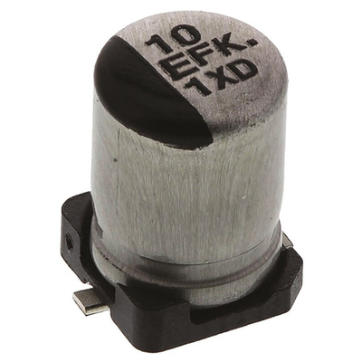 Panasonic 10μF Aluminium Electrolytic Capacitor 25V dc, Surface Mount - EEEFK1E100R
