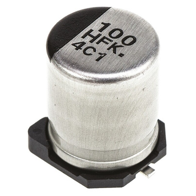 Panasonic 100μF Aluminium Electrolytic Capacitor 50V dc, Surface Mount - EEEFK1H101P