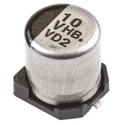 Panasonic 10μF Aluminium Electrolytic Capacitor 35V dc, Surface Mount - EEEHB1V100R
