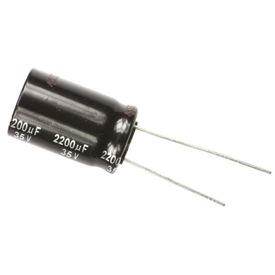 Panasonic 2200μF Aluminium Electrolytic Capacitor 35V dc, Radial, Through Hole - ECA1VHG222