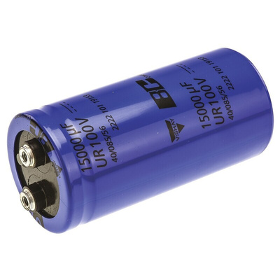 Vishay 15000μF Aluminium Electrolytic Capacitor 100V dc, Screw Terminal - MAL210119153E3