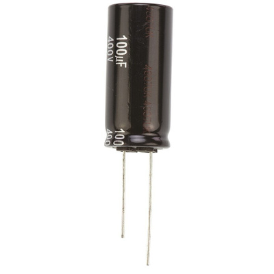 Panasonic 100μF Aluminium Electrolytic Capacitor 400V dc, Radial, Through Hole - EEUEE2G101