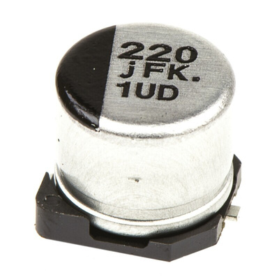 Panasonic 220μF Aluminium Electrolytic Capacitor 6.3V dc, Surface Mount - EEEFK0J221P