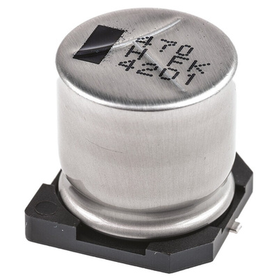 Panasonic 470μF Aluminium Electrolytic Capacitor 50V dc, Surface Mount - EEVFK1H471M