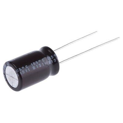 Nichicon 470μF Aluminium Electrolytic Capacitor 25V dc, Radial, Through Hole - UPW1E471MPD
