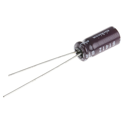 Nichicon 10μF Aluminium Electrolytic Capacitor 35V dc, Radial, Through Hole - UPW1V100MDD