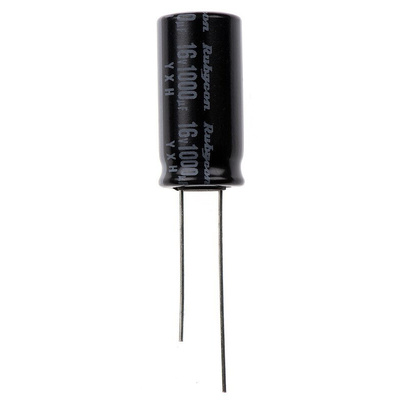 Rubycon 1000μF Aluminium Electrolytic Capacitor 16V dc, Radial, Through Hole - 16YXH1000MEFC10X20